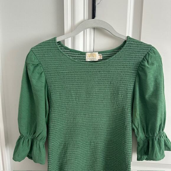 Nation LTD. Bardot Top Pima Cotton Size: M Color: Fern - Picture 4 of 8